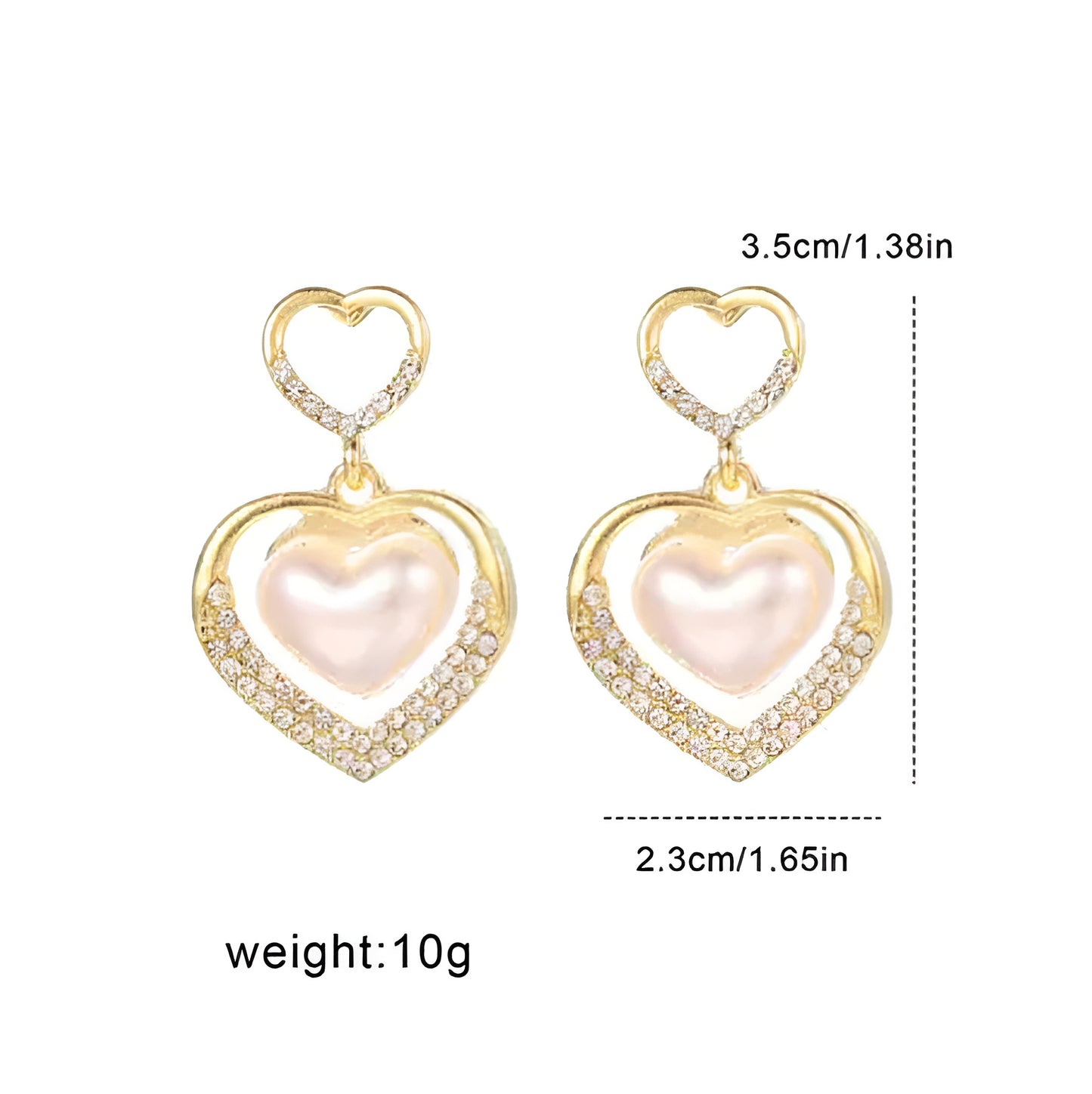 Stylish Heart-Shaped Pearl Earrings for Women & Girls | Elegant Party Wear Jewelry
