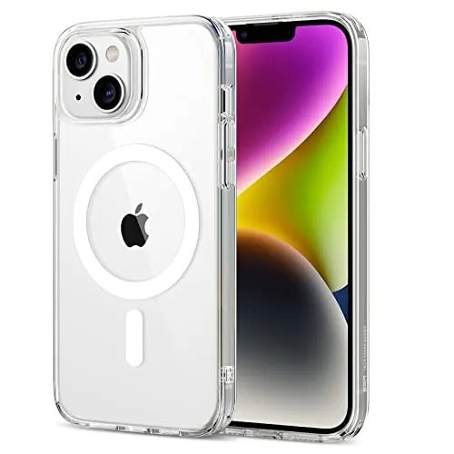 Clear MagSafe Back Cover for iPhone 13 | Transparent Magnetic Case | Anti-Yellowing Hard Protection