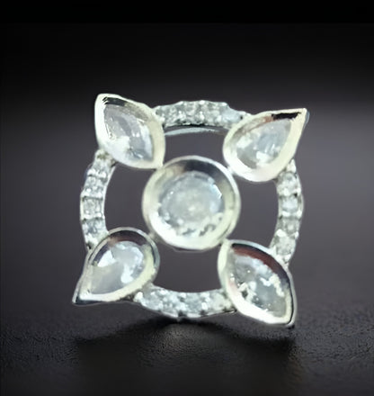 Trendy Floral Diamond Look Pendant with Chain | Festive & Casual Wear Jewellery