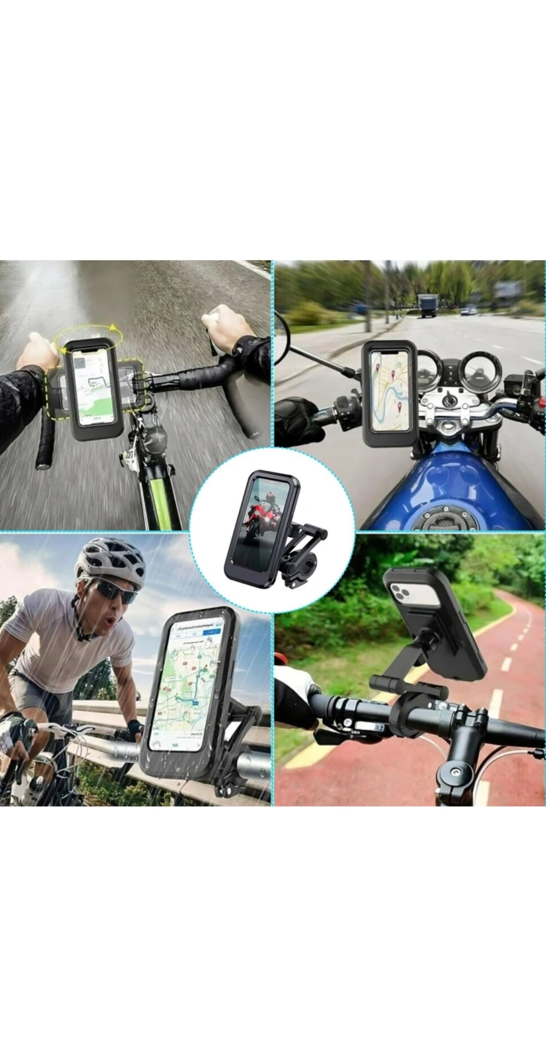 Waterproof Bike Mobile Holder | Universal Handlebar Mount | Touchscreen Compatible Case