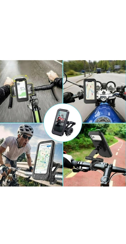 Waterproof Bike Mobile Holder | Universal Handlebar Mount | Touchscreen Compatible Case