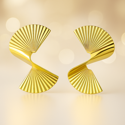 Stylish Designer Gold Plated Earrings | Contemporary Statement Jewellery