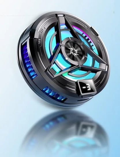 RGB Magnetic Round Mobile Cooler | Semiconductor Fast Cooling Fan for Gaming & Streaming