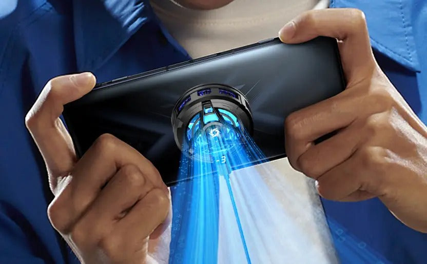 RGB Magnetic Round Mobile Cooler | Semiconductor Fast Cooling Fan for Gaming & Streaming