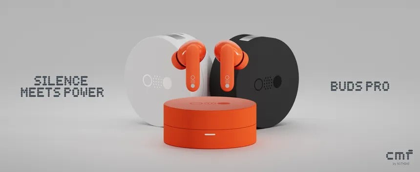 CMF by Nothing Buds Pro | 45dB ANC, Ultra Bass, 39 Hours Playtime, True Wireless Earbuds (Orange)